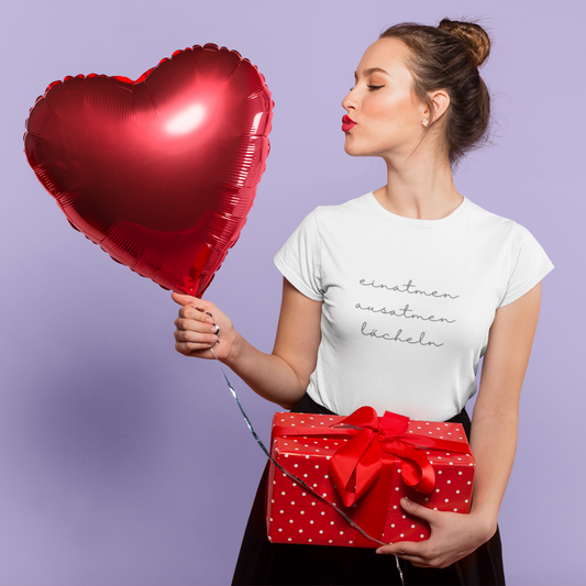 Einatmen ausatmen lächeln - Damen Premium Organic Shirt