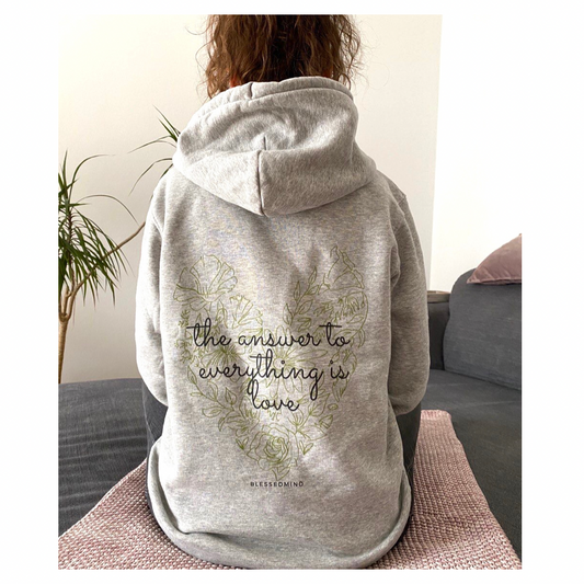 the answer to.../Back - Unisex Organic Hoodie