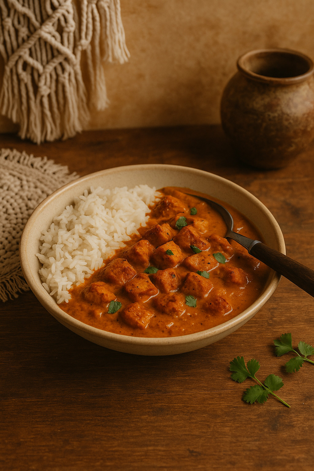 Veganes Butter Chicken als Moment der Erdung