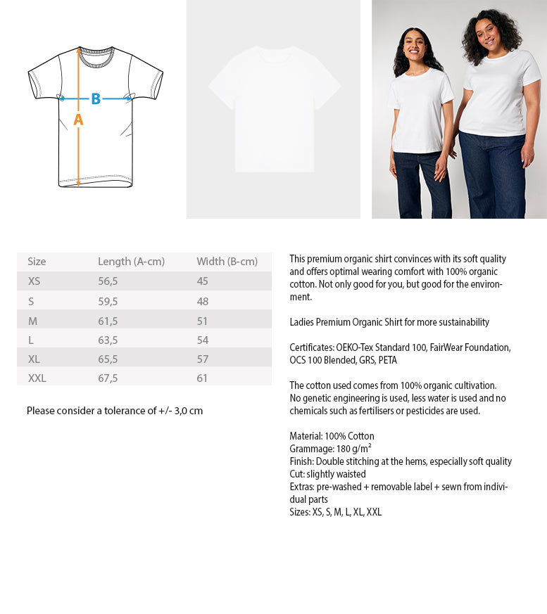Einatmen ausatmen lächeln  - Damen Premium Organic Shirt