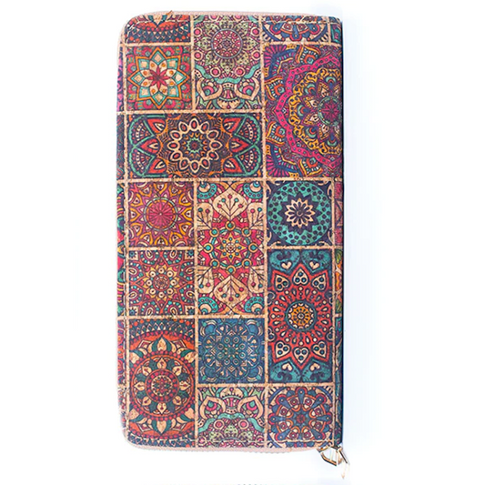 Kork Portemonnaie ,,Mandala'' Groß