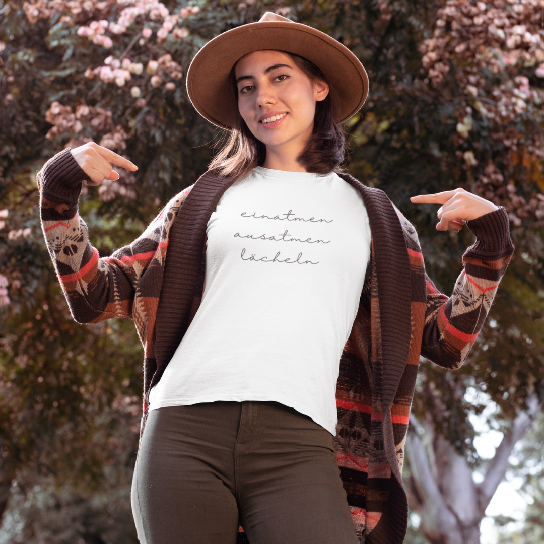 Einatmen ausatmen lächeln  - Damen Premium Organic Shirt