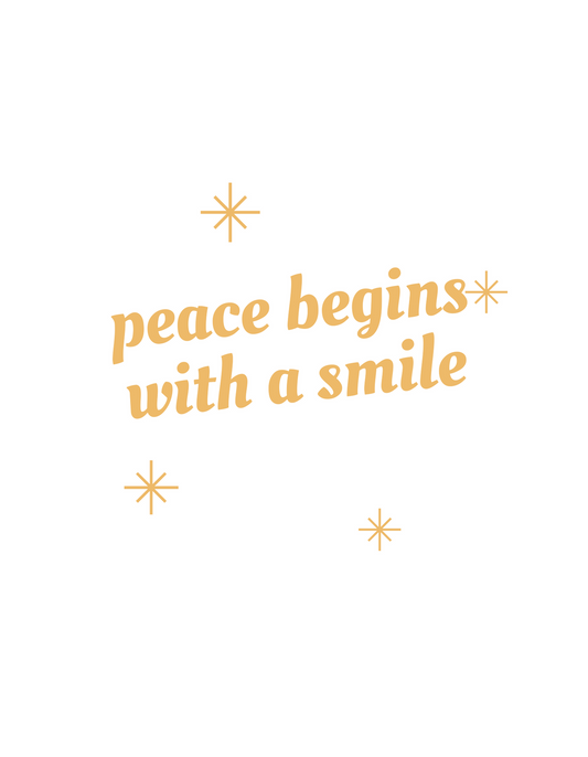 peace begins with a smile  - Organic Relaxed Shirt ST/ST