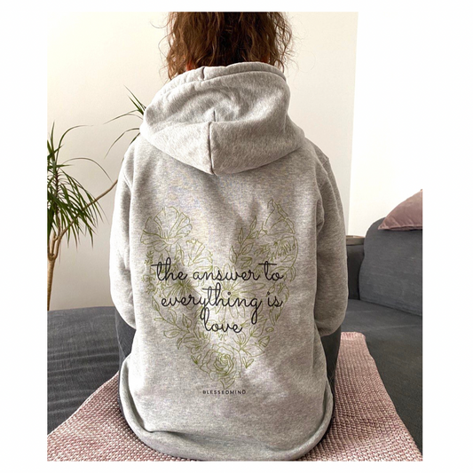 the answer to.../Back   - Unisex Organic Hoodie