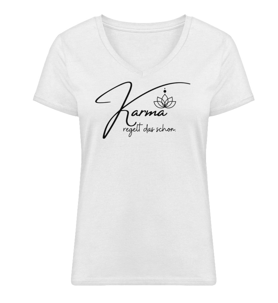 Karma  - Damen Premium Organic V-Neck T-Shirt ST/ST